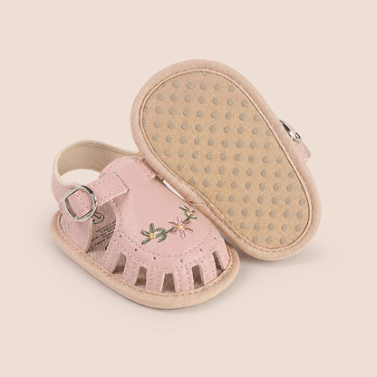 Fringe Embroidered Caged Sandals
