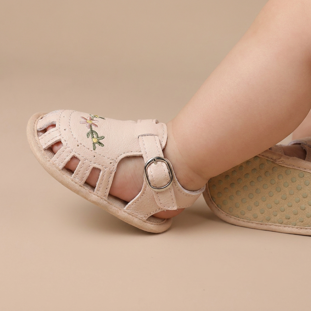 Fringe Embroidered Caged Sandals