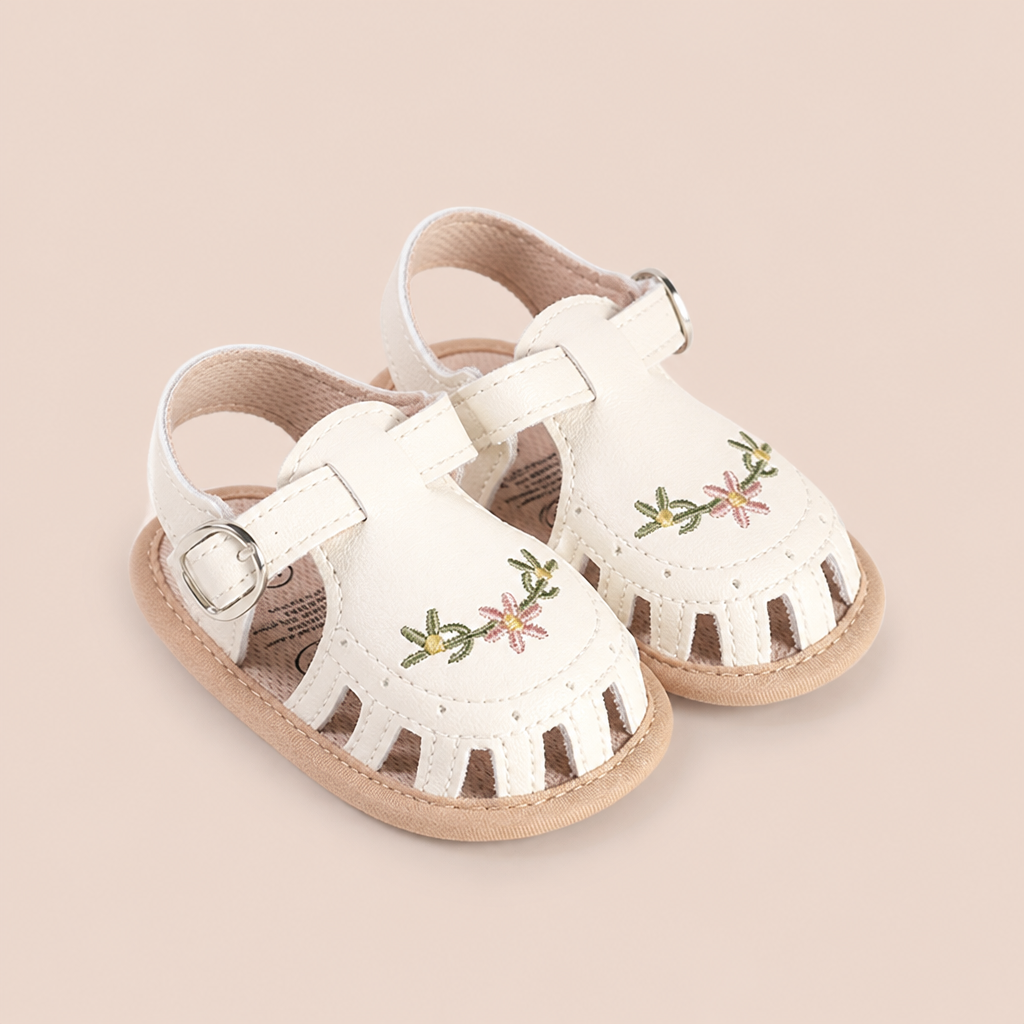 Fringe Embroidered Caged Sandals