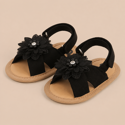 Flower Bow Slingback Sandals