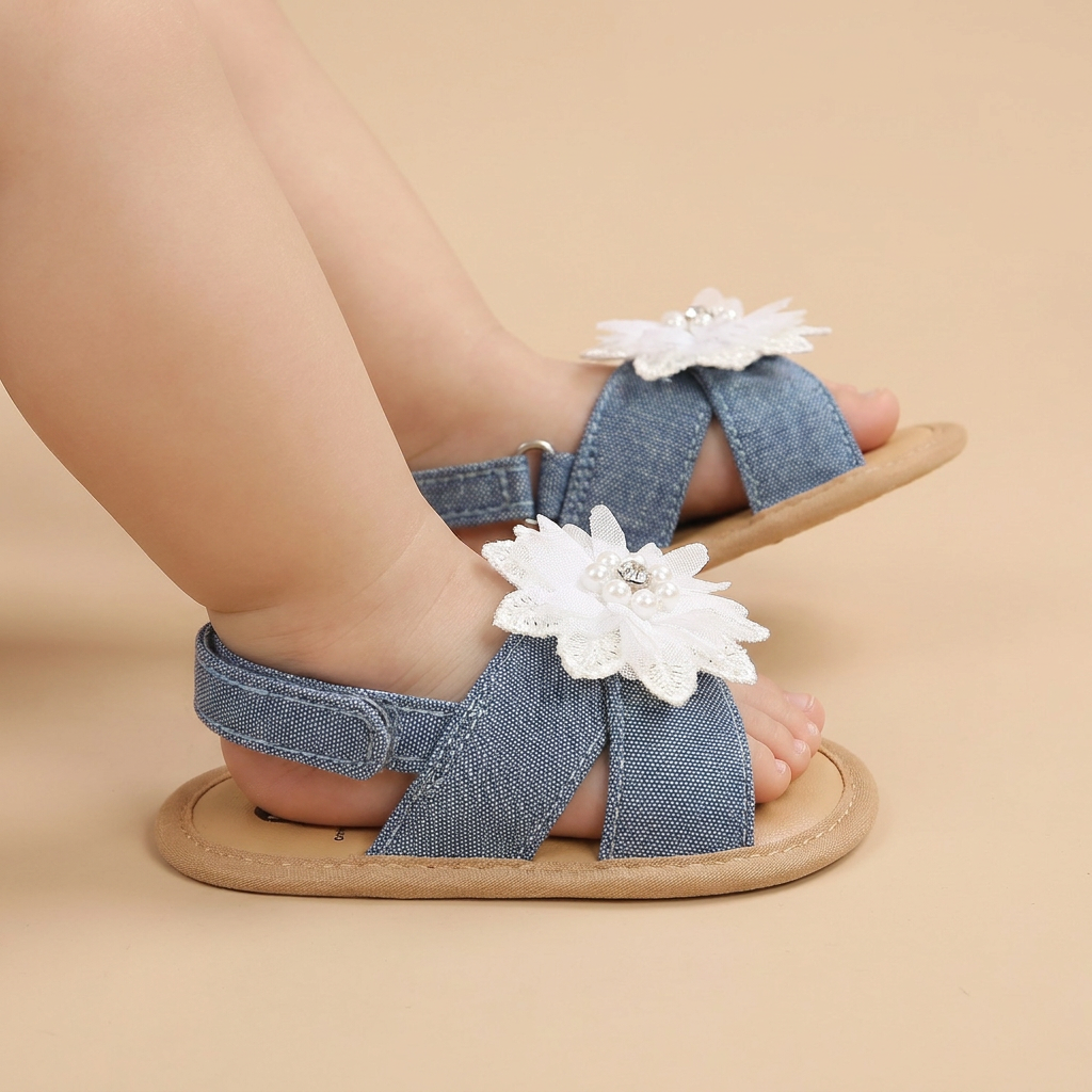 Flower Bow Slingback Sandals