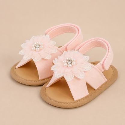 Flower Bow Slingback Sandals