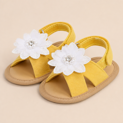 Flower Bow Slingback Sandals