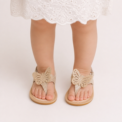 Glitter Butterfly Thong Sandals