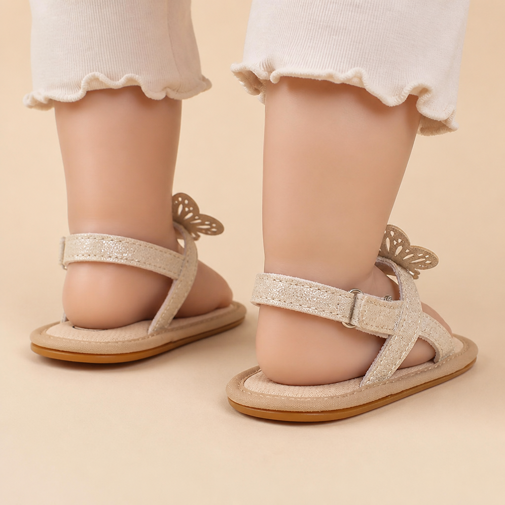 Glitter Butterfly Thong Sandals