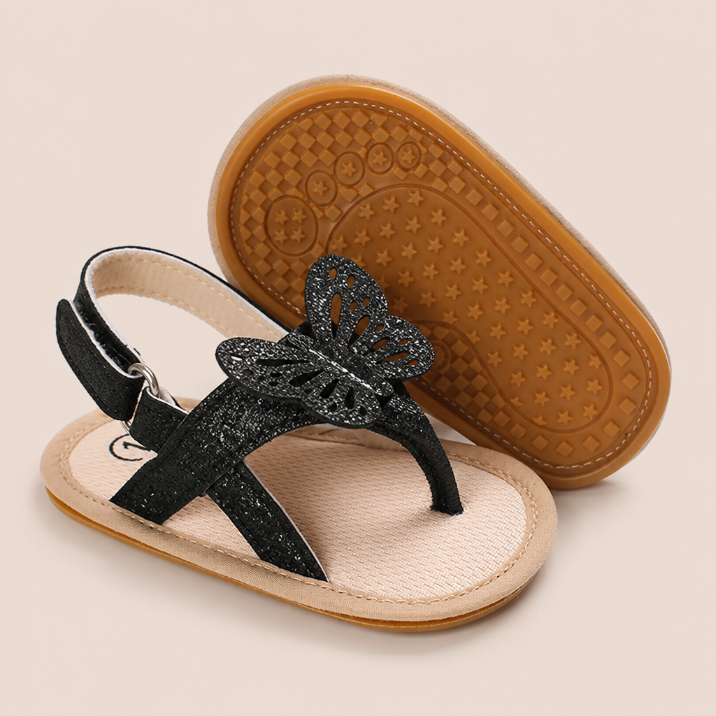 Glitter Butterfly Thong Sandals