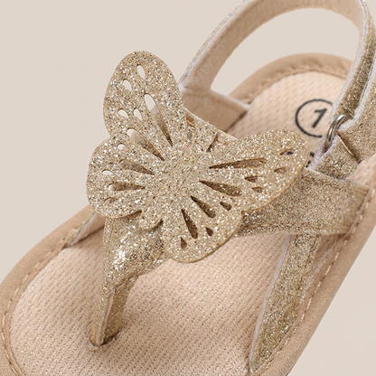 Glitter Butterfly Thong Sandals
