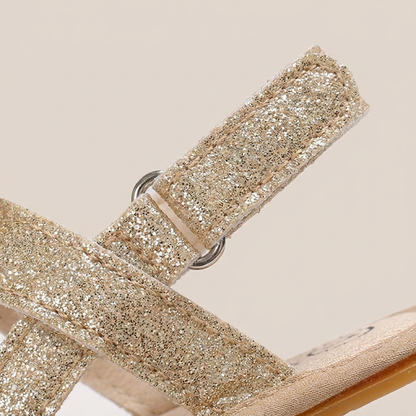 Glitter Butterfly Thong Sandals