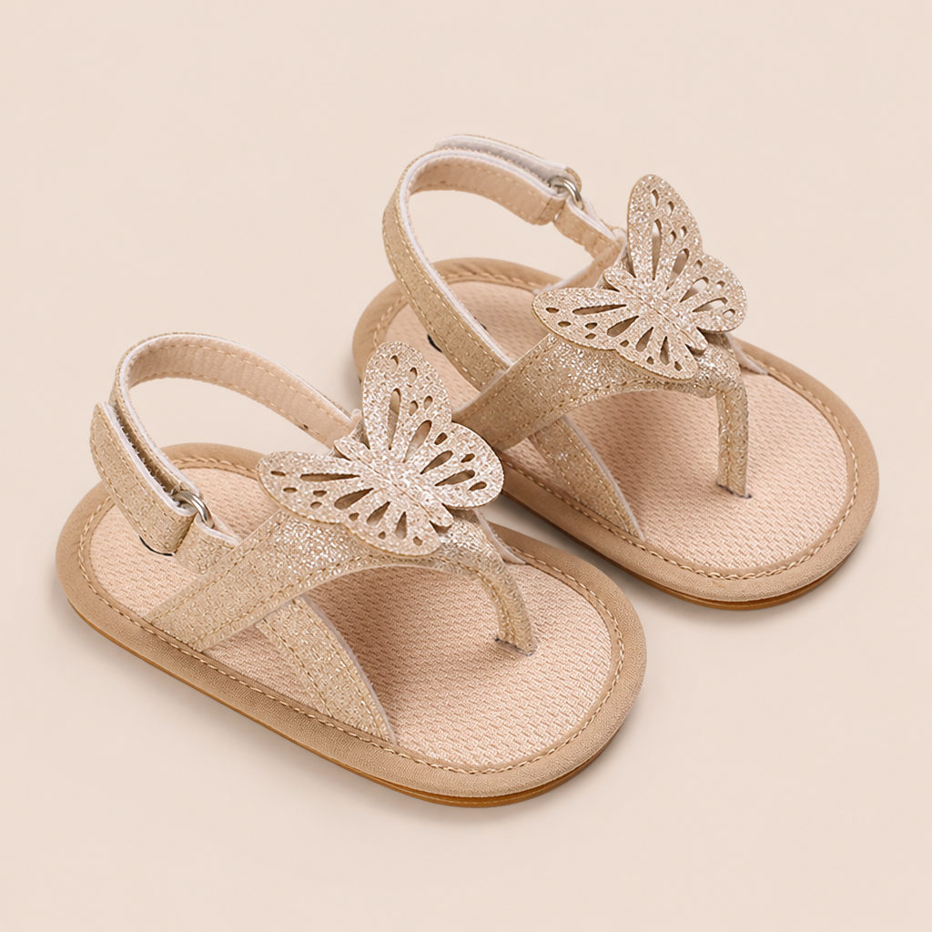 Glitter Butterfly Thong Sandals