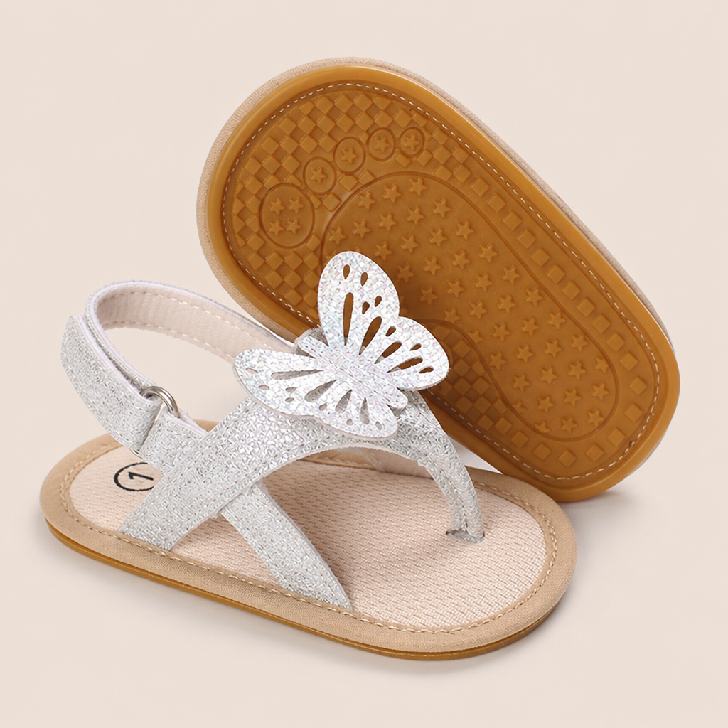 Glitter Butterfly Thong Sandals