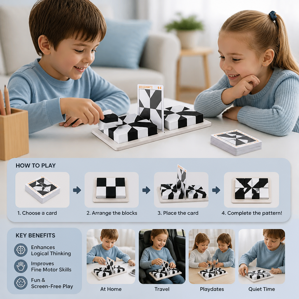 Dual Color Logic Puzzle Game in Pocket Size
