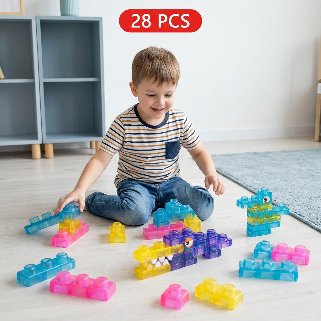 Magical Gummy Blocks, Soft Building Blocks for Children