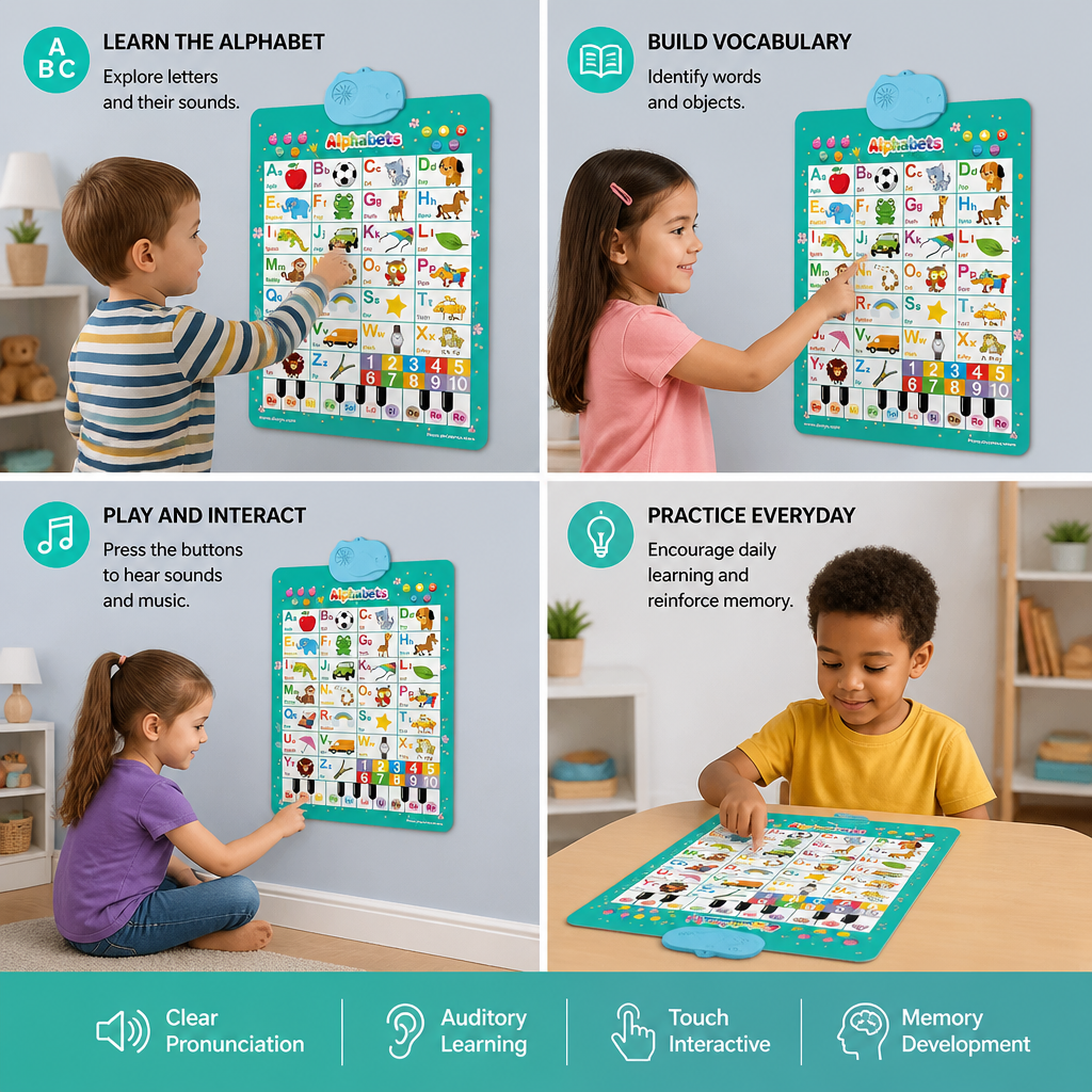 Talking English learning board for children