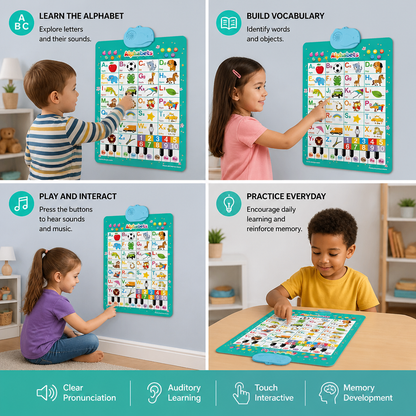 Talking English learning board for children