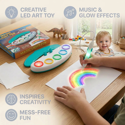 Magic Light Drawing Pen for Kids – Creative LED Art Toy with Music & Glow Effects