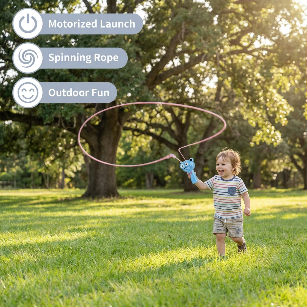 Cat-Themed Lasso Toy for Kids – Spinning Rope Launcher Fun