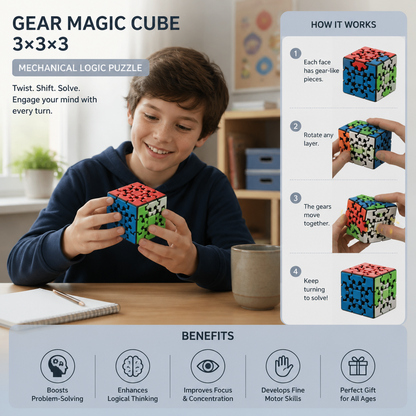 Gear Magic Cube 3×3×3 – Mechanical Logic Puzzle