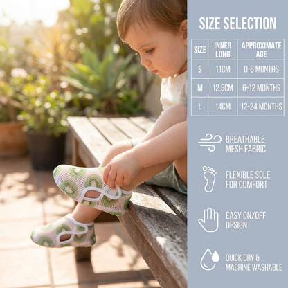 Summer Baby Shoes Made from Breathable Fabric in a Fruit Design