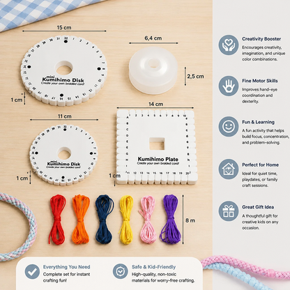 DIY Kumihimo Bracelet Making Kit for Kids