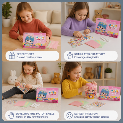 DIY Hair Stylist Craft Kit for Kids