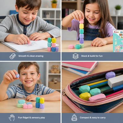 Stack & Build Gem Eraser Set