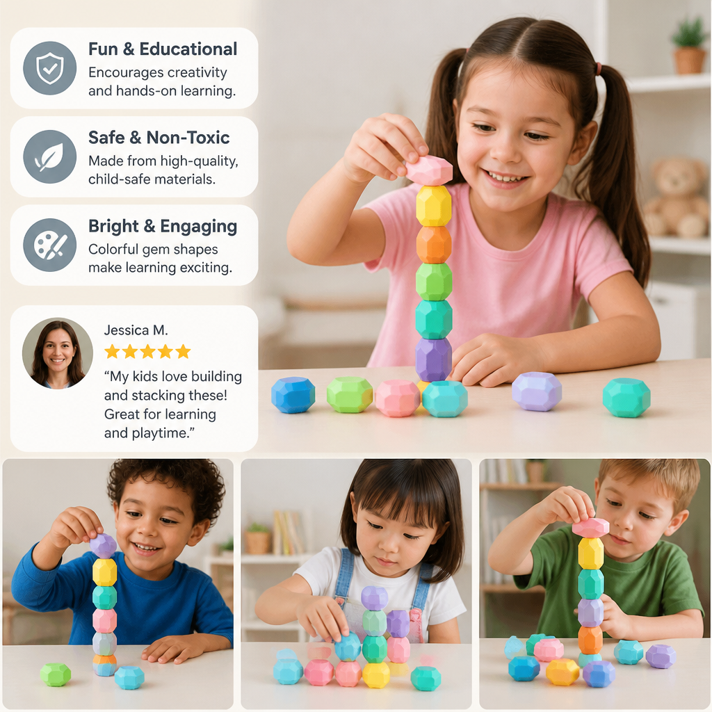 Stack & Build Gem Eraser Set