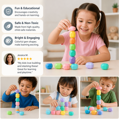 Stack & Build Gem Eraser Set