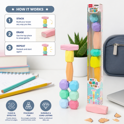 Stack & Build Gem Eraser Set