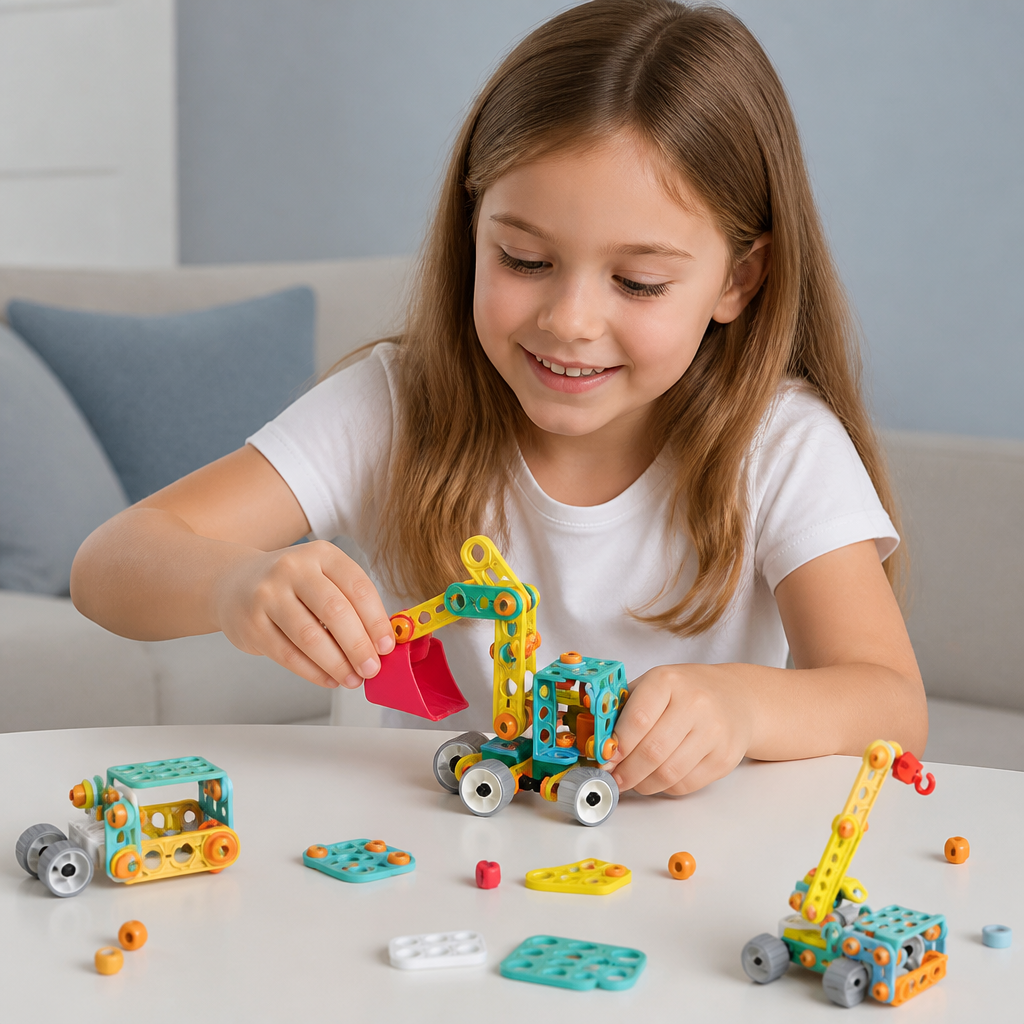 9-in-1 STEM Construction Vehicle Building Kit