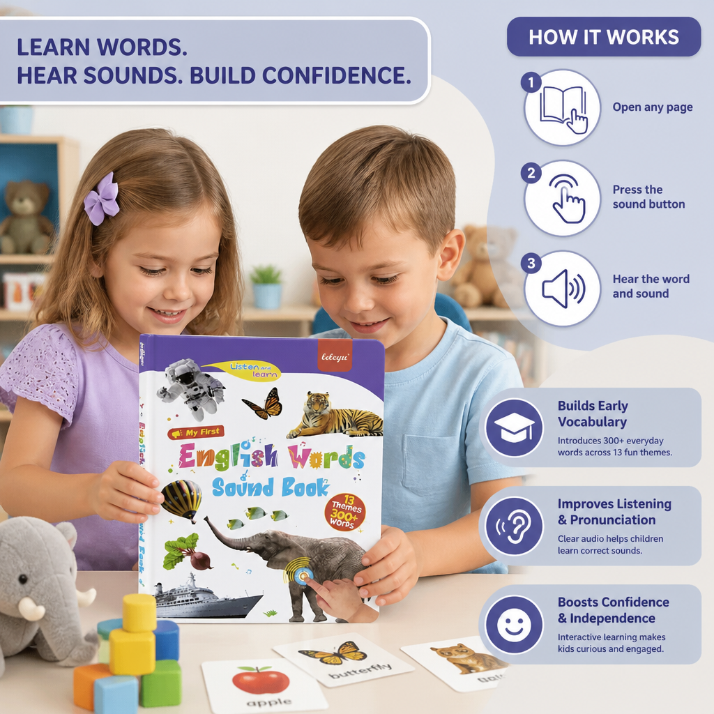 Talking English learning book for children