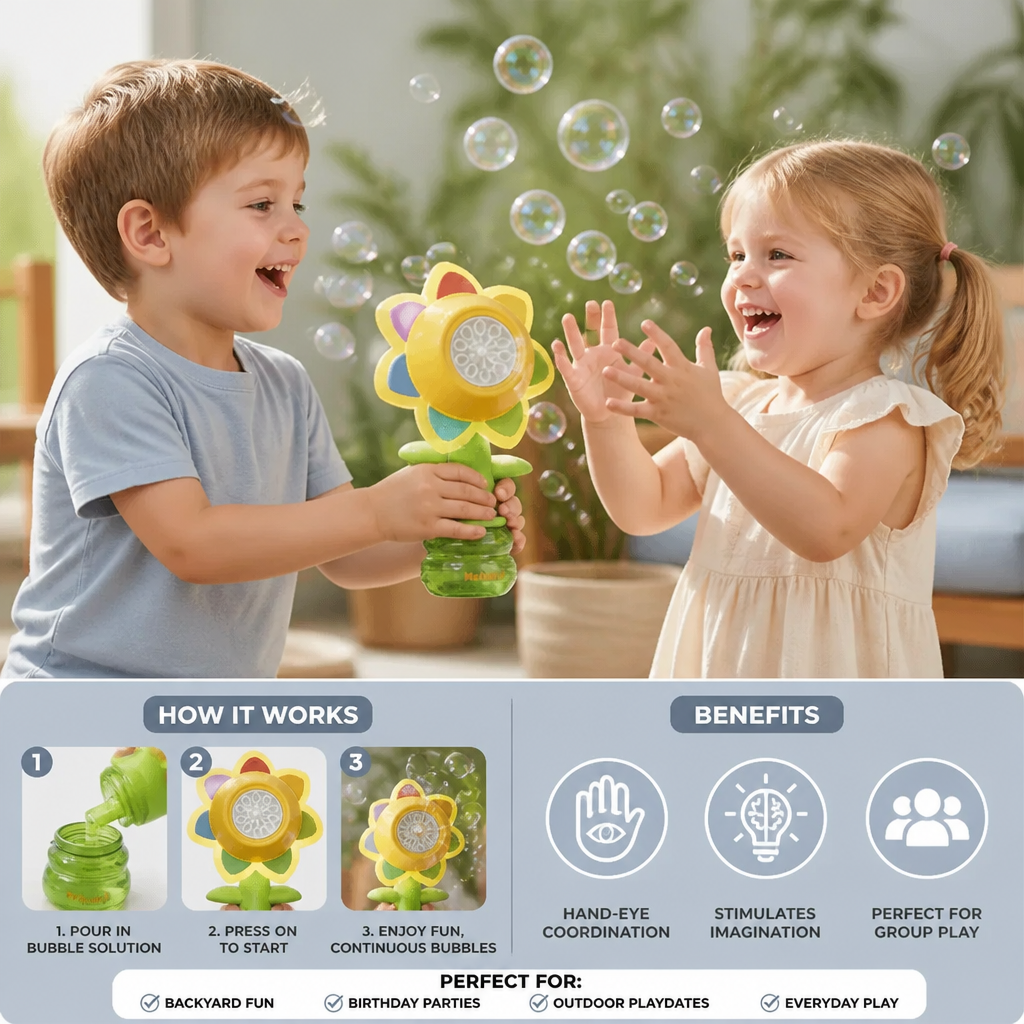 Head Shaking Bubble Flower Kids Toy
