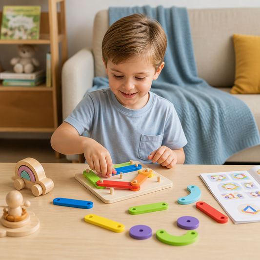 Creative letters numbers and shapes learning board