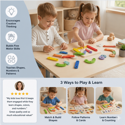 Creative letters numbers and shapes learning board