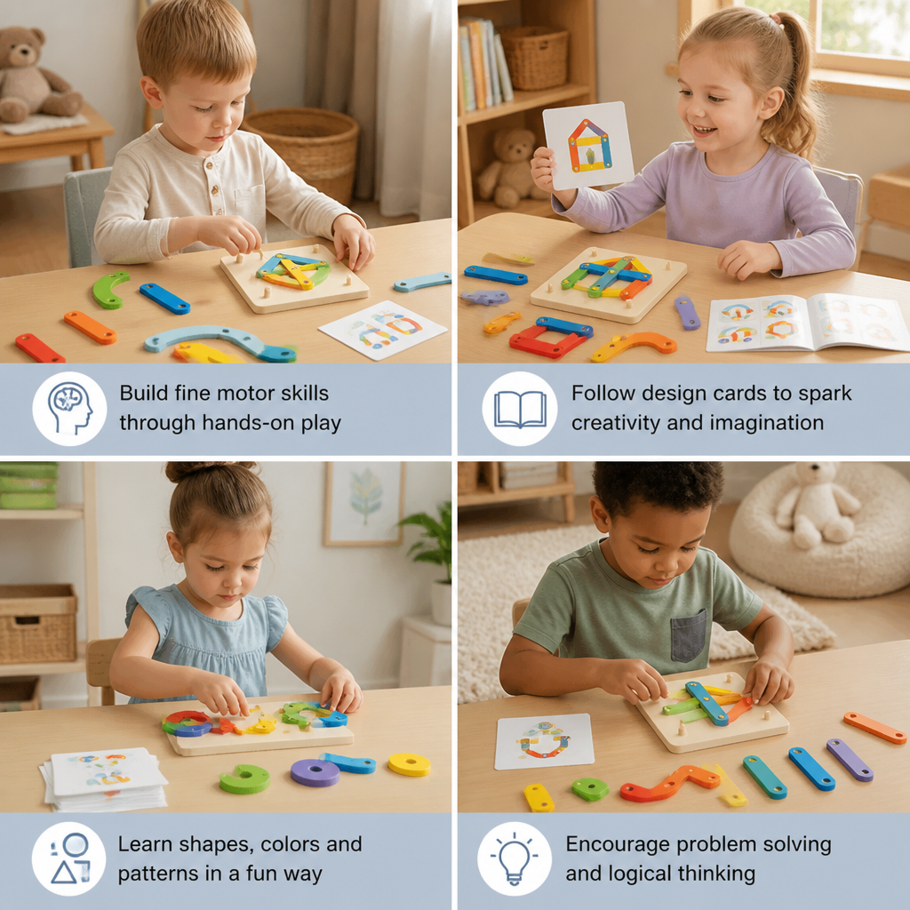 Creative letters numbers and shapes learning board