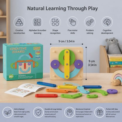 Creative letters numbers and shapes learning board