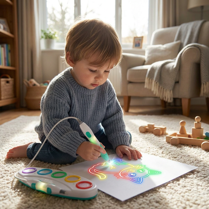Magic Light Drawing Pen for Kids – Creative LED Art Toy with Music & Glow Effects
