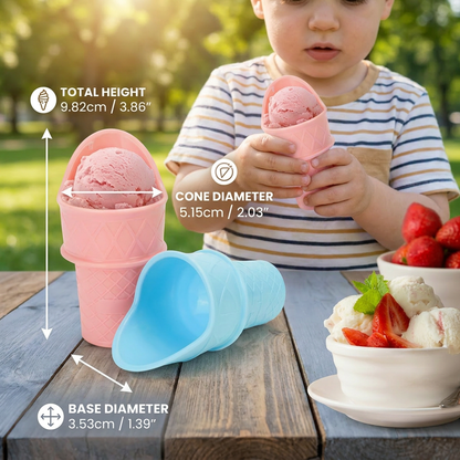 2-Pack Ice Cream Cone Holder for Kids – No-Mess Ice Cream Cup