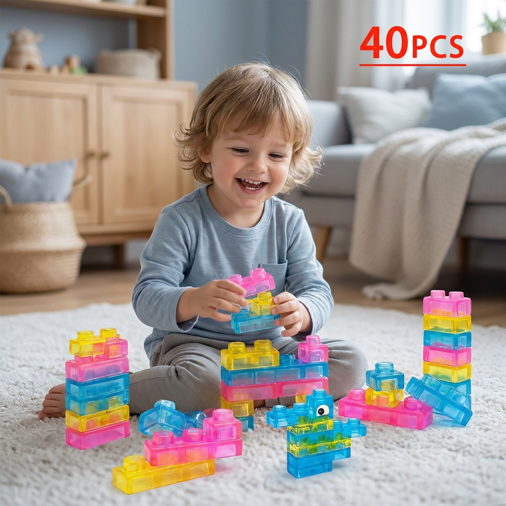 Magical Gummy Blocks, Soft Building Blocks for Children