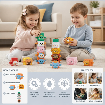 Educational Montessori Animal Stacking Set Building Toy