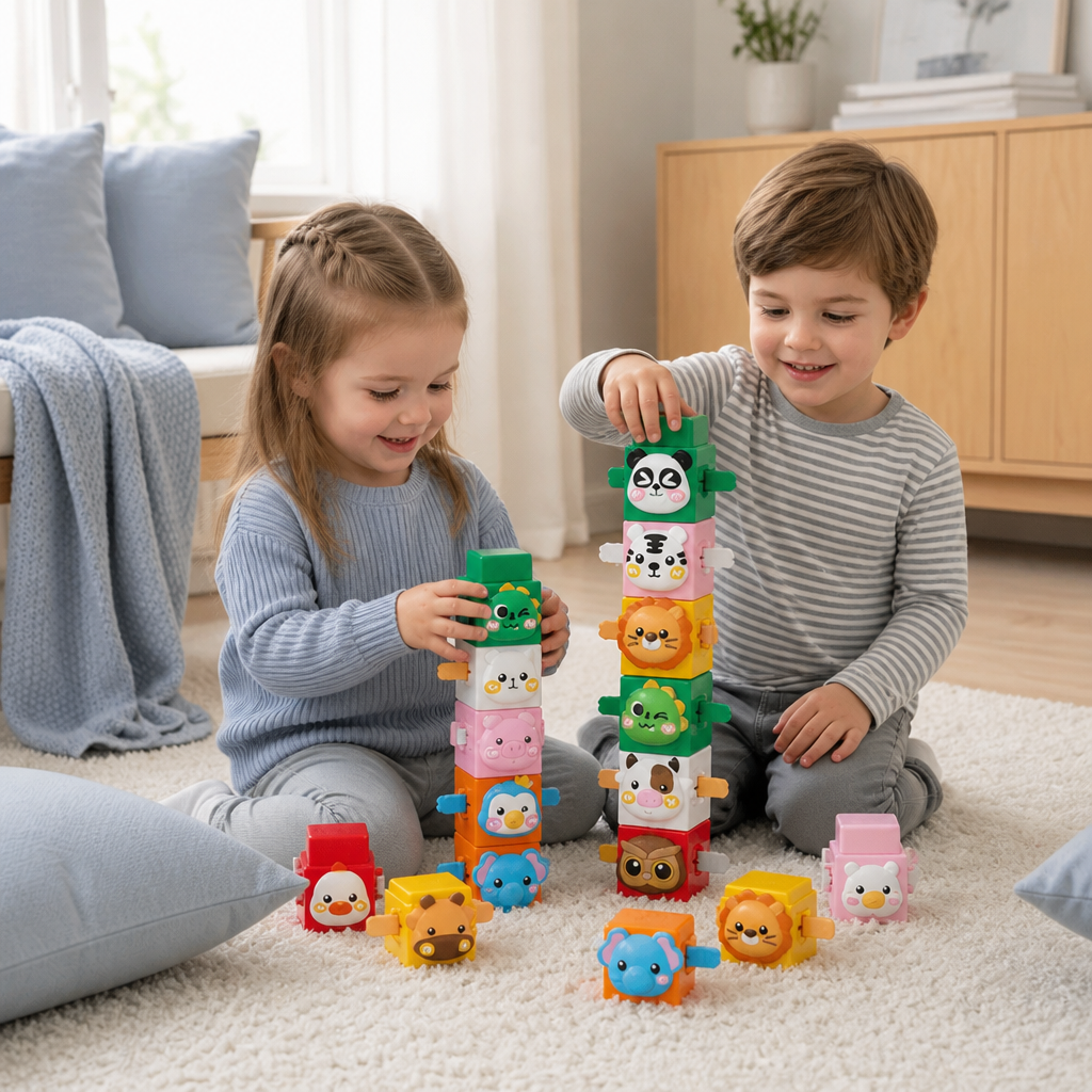 Educational Montessori Animal Stacking Set Building Toy