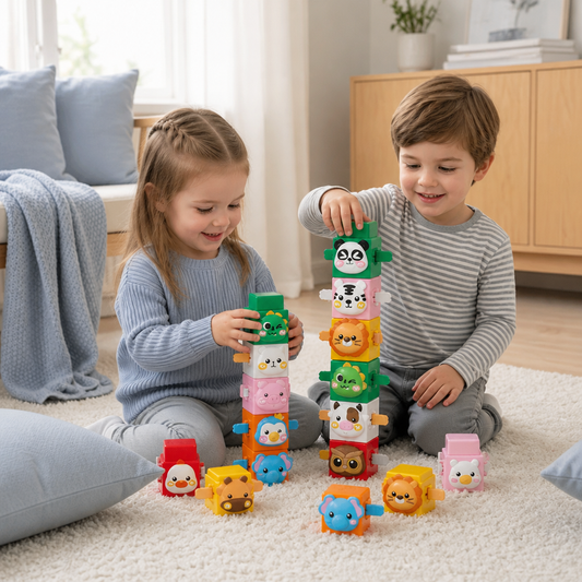 Educational Montessori Animal Stacking Set Building Toy