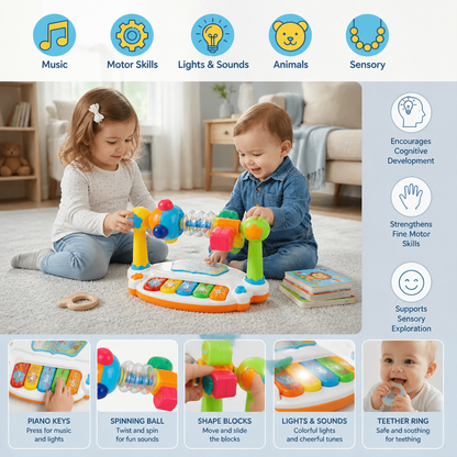 Musical 5-in-1 educational toy for babies