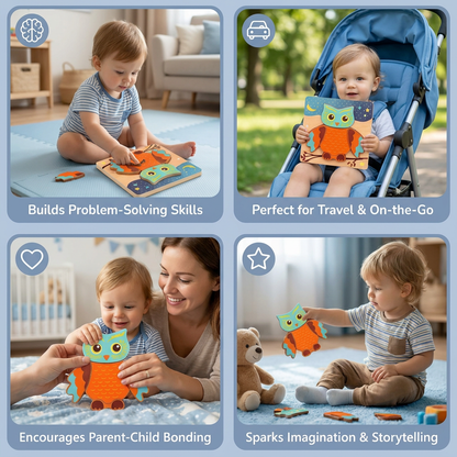 3D Wooden Puzzle for Kids – Educational Animal Learning Toy for Toddlers