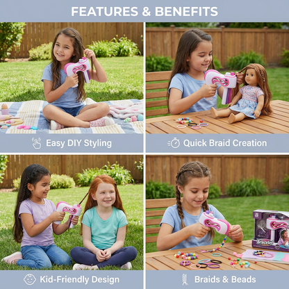 Automatic Hair Braiding Machine for Kids – Easy DIY Hair Styler Tool