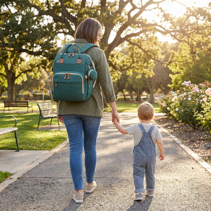 3-in-1 Travel Diaper Backpack with Foldable Baby Bed – Perfect for On-the-Go Parents