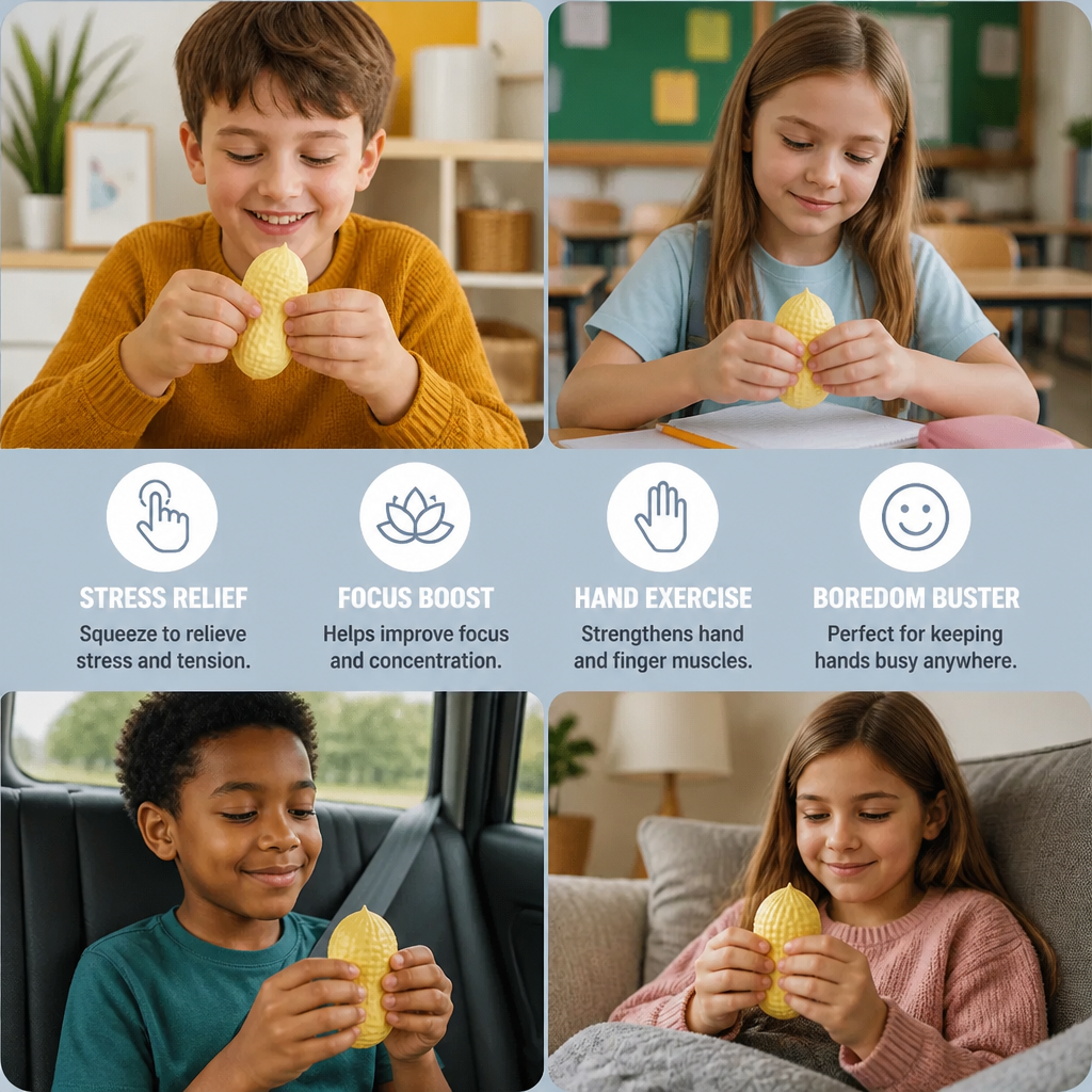Jumbo Peanut Squishy Stress Toy
