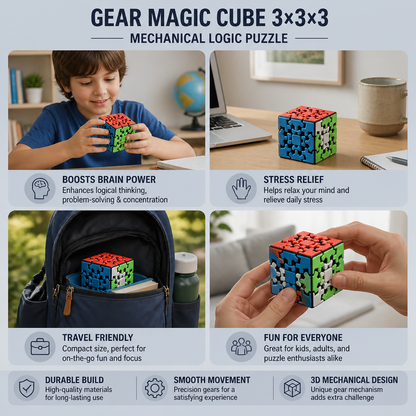 Gear Magic Cube 3×3×3 – Mechanical Logic Puzzle