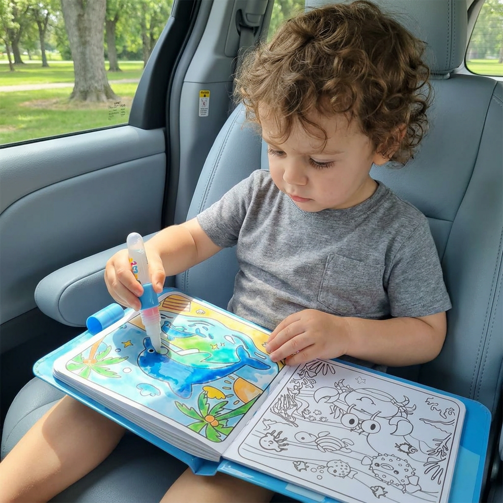 Magic Water Drawing Book – Reusable Mess-Free Colouring Fun