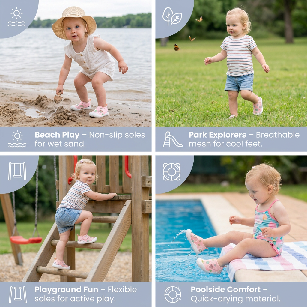Summer Baby Sandals with Non-slip soles and Breathable Material