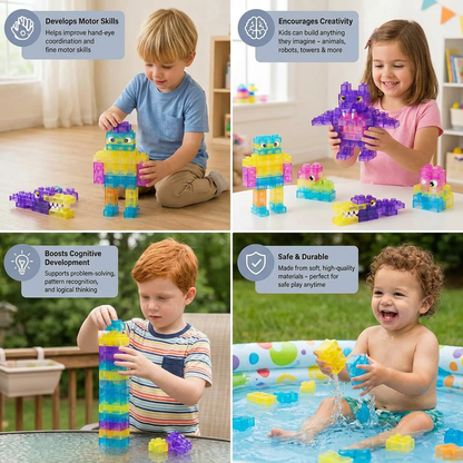 Sensory Soft Building Blocks for Kids – Soft, Squeezable Learning Blocks for Play & Fun